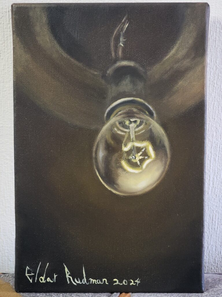 lamp in the dark